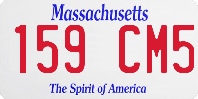 MA license plate 159CM5