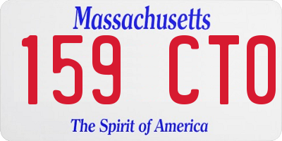 MA license plate 159CT0