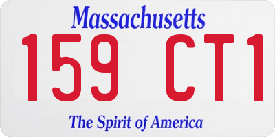 MA license plate 159CT1
