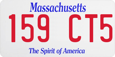 MA license plate 159CT5