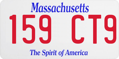 MA license plate 159CT9