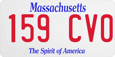 MA license plate 159CV0