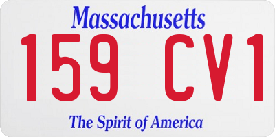 MA license plate 159CV1