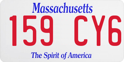 MA license plate 159CY6