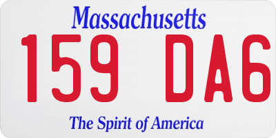 MA license plate 159DA6