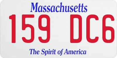 MA license plate 159DC6