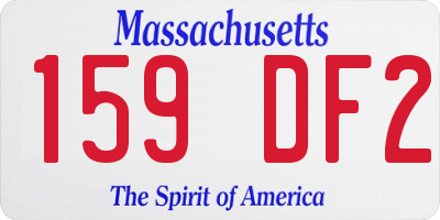 MA license plate 159DF2