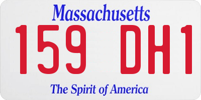 MA license plate 159DH1