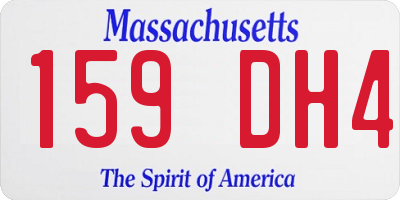 MA license plate 159DH4