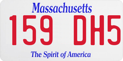MA license plate 159DH5