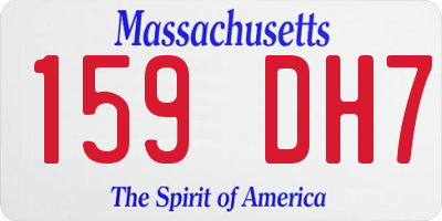 MA license plate 159DH7
