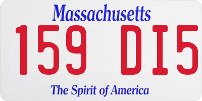 MA license plate 159DI5