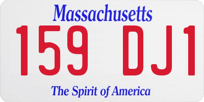 MA license plate 159DJ1