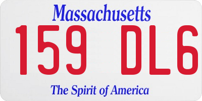 MA license plate 159DL6