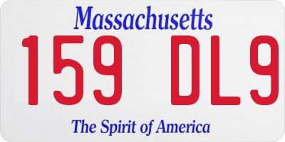MA license plate 159DL9