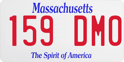 MA license plate 159DM0