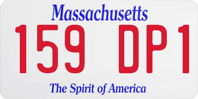 MA license plate 159DP1