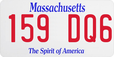 MA license plate 159DQ6