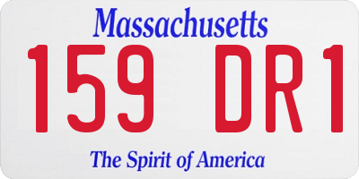MA license plate 159DR1