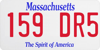 MA license plate 159DR5