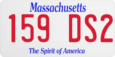 MA license plate 159DS2