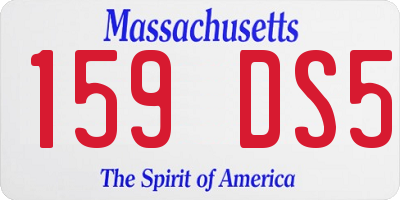 MA license plate 159DS5