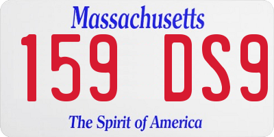 MA license plate 159DS9