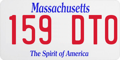 MA license plate 159DT0