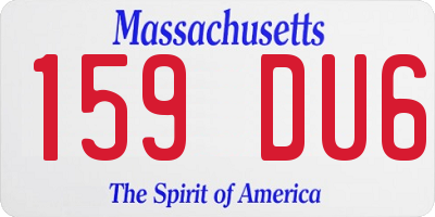 MA license plate 159DU6