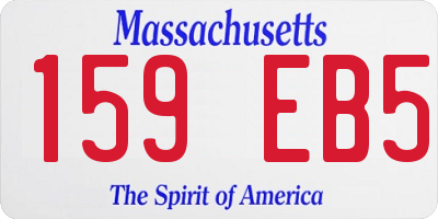 MA license plate 159EB5