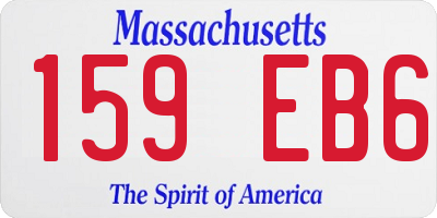 MA license plate 159EB6