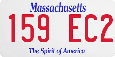 MA license plate 159EC2
