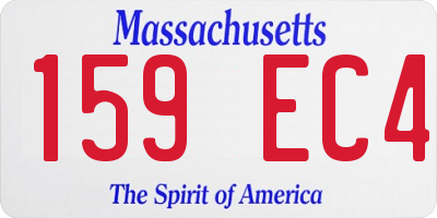 MA license plate 159EC4
