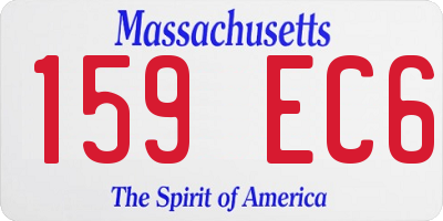 MA license plate 159EC6