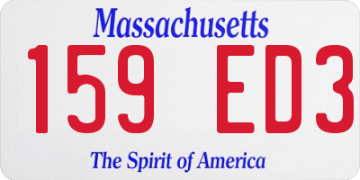 MA license plate 159ED3