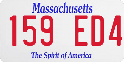 MA license plate 159ED4
