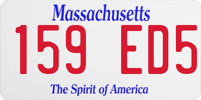 MA license plate 159ED5