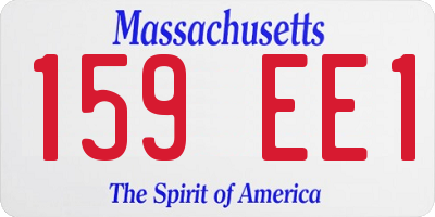 MA license plate 159EE1