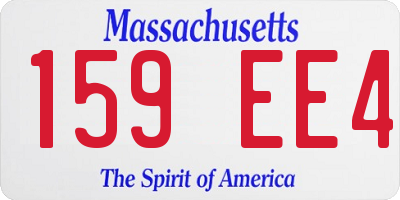 MA license plate 159EE4