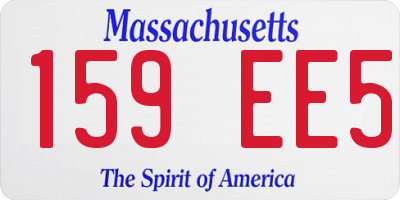 MA license plate 159EE5