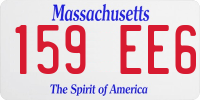 MA license plate 159EE6