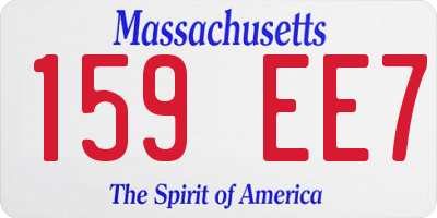 MA license plate 159EE7