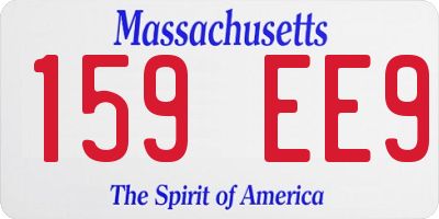 MA license plate 159EE9