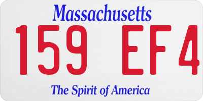 MA license plate 159EF4