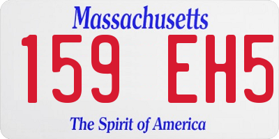 MA license plate 159EH5