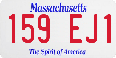 MA license plate 159EJ1