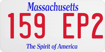 MA license plate 159EP2