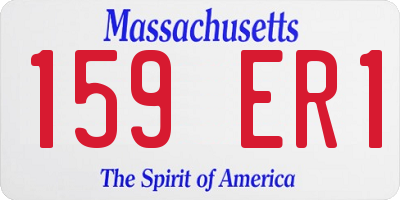 MA license plate 159ER1