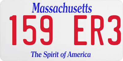 MA license plate 159ER3