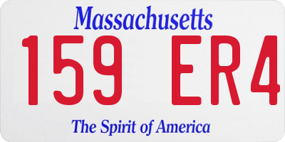 MA license plate 159ER4